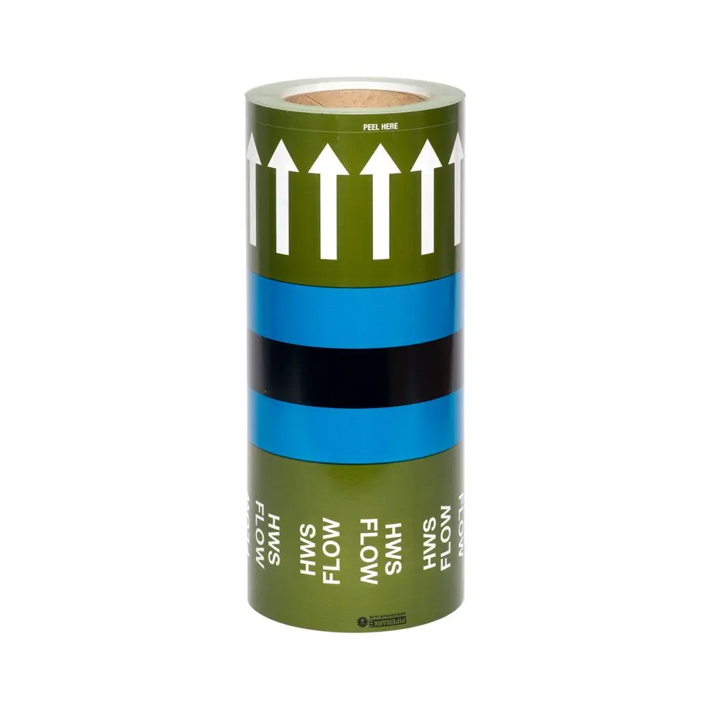 275mm HWS Flow Pipe Marking Tape | PIPEM06-F | Pipemark
